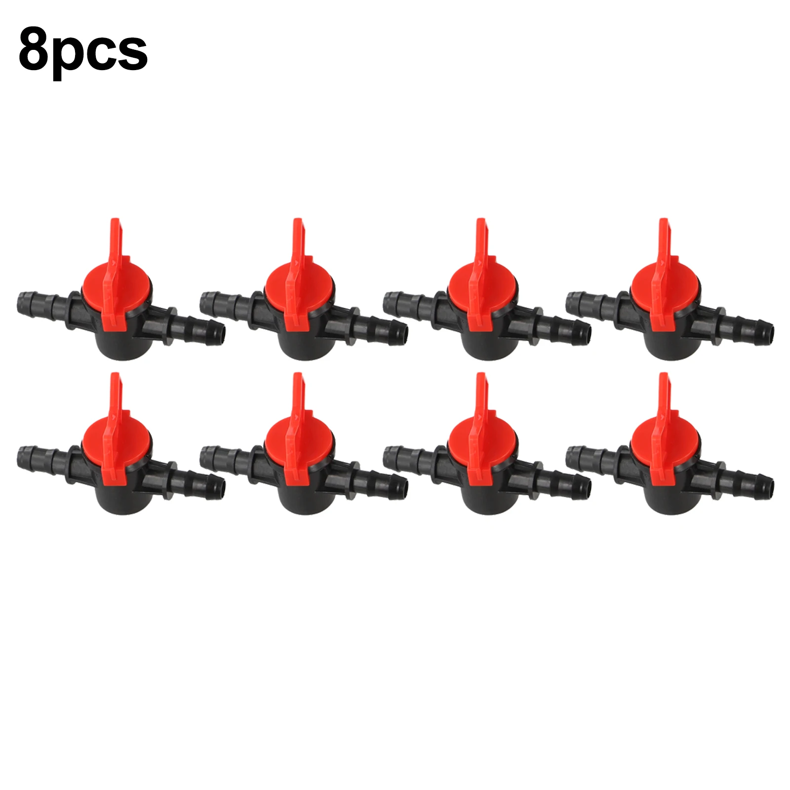 8Pcs Valve Set for Garden Hose Irrigation Made from Plastic for 8mm Inner Diameter Hoses with Secure Connections