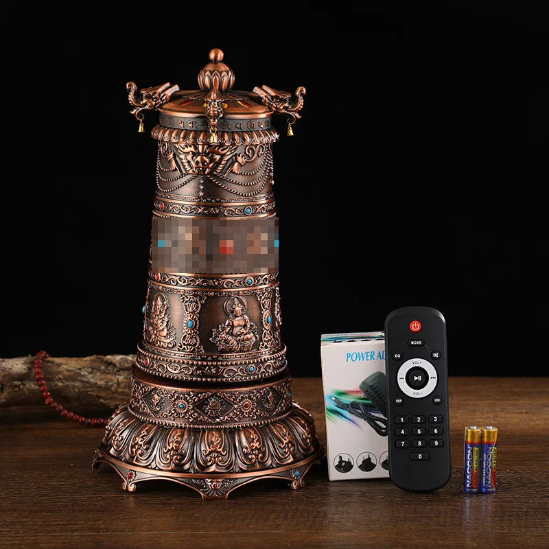 Electric rotating bead ornament, gold-colored antique bronze alloy, plug-in, home use, suitable for living room or desktop d