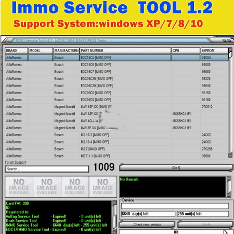 Newest selling IMMO SERVICE TOOL V1.2 EDC 17 Pin Code and Immo off Works without Registration with install video free install