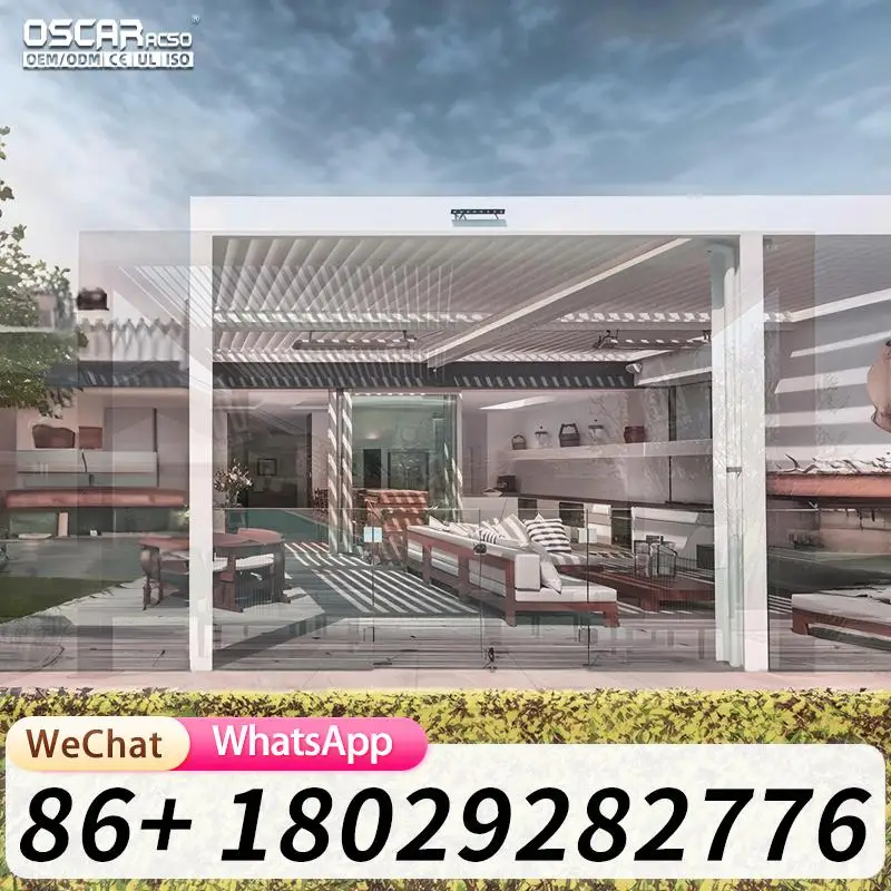 Outdoor Aluminium Pergola Powder Coated Pavilion with Optional Screen Ideal for Garden Patio Backyard in Europe US pergola