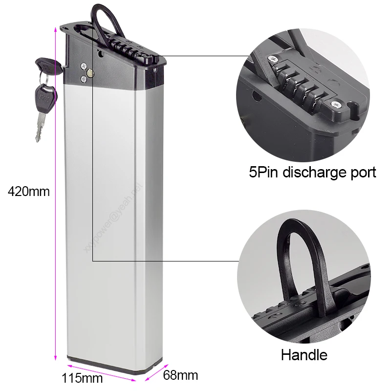 ALX-108-01 Folding ebike Batteries 48v 20ah 52v 20ah with Samsung cell For G-force T42 ebike battery