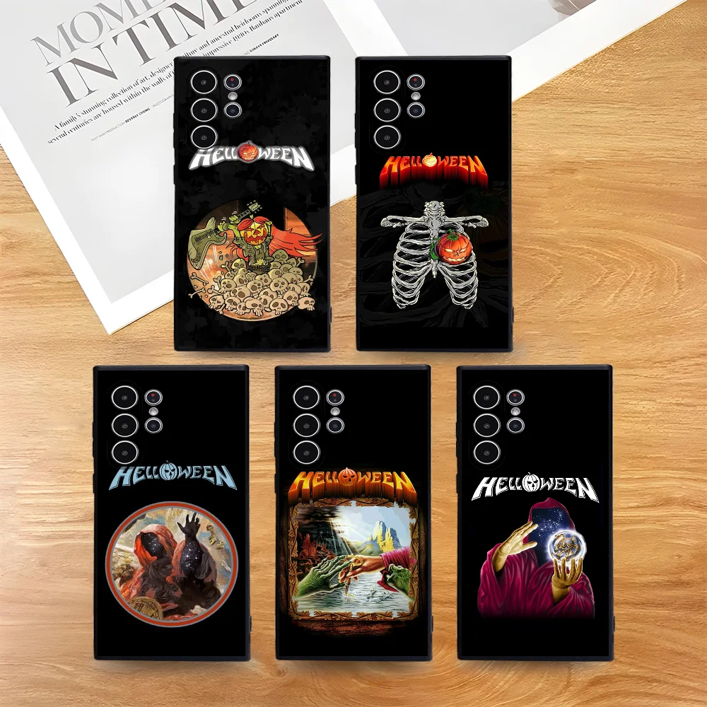 

H-Helloween Band Phone Case For Samsung Galaxy S25 S24 S22 S23 Ultra S21 S20 Plus 5G Frosted Shockproof Full Cover Case