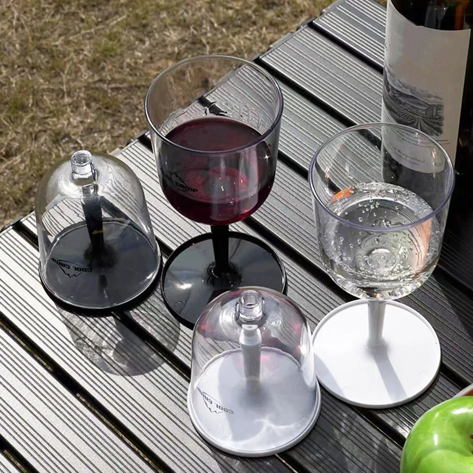 Brand New Removable Wine Glass Glass Wine Collapsible Wine Glass Outdoor Tools PET Material Plastic Plastic Goblet