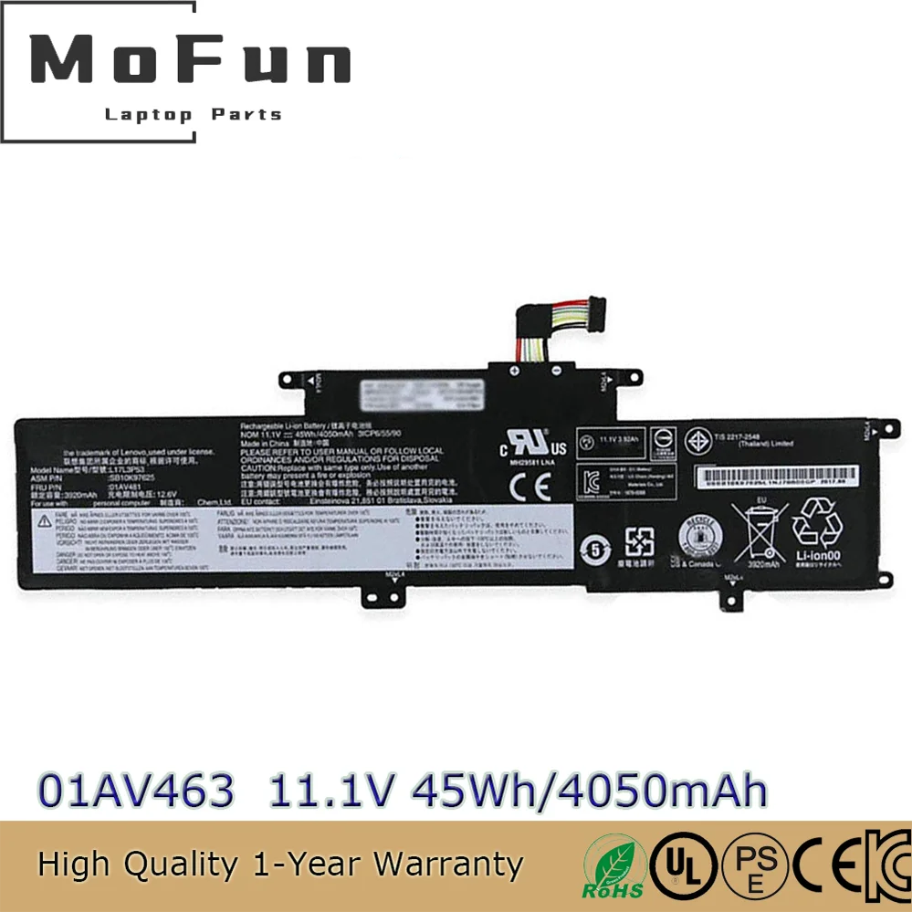 

Original 01AV481 11.1V 45Wh Notebook Battery for Lenovo ThinkPad L380 L390 Yoga Series L17M3P55 L17C3P53 L17L3P53