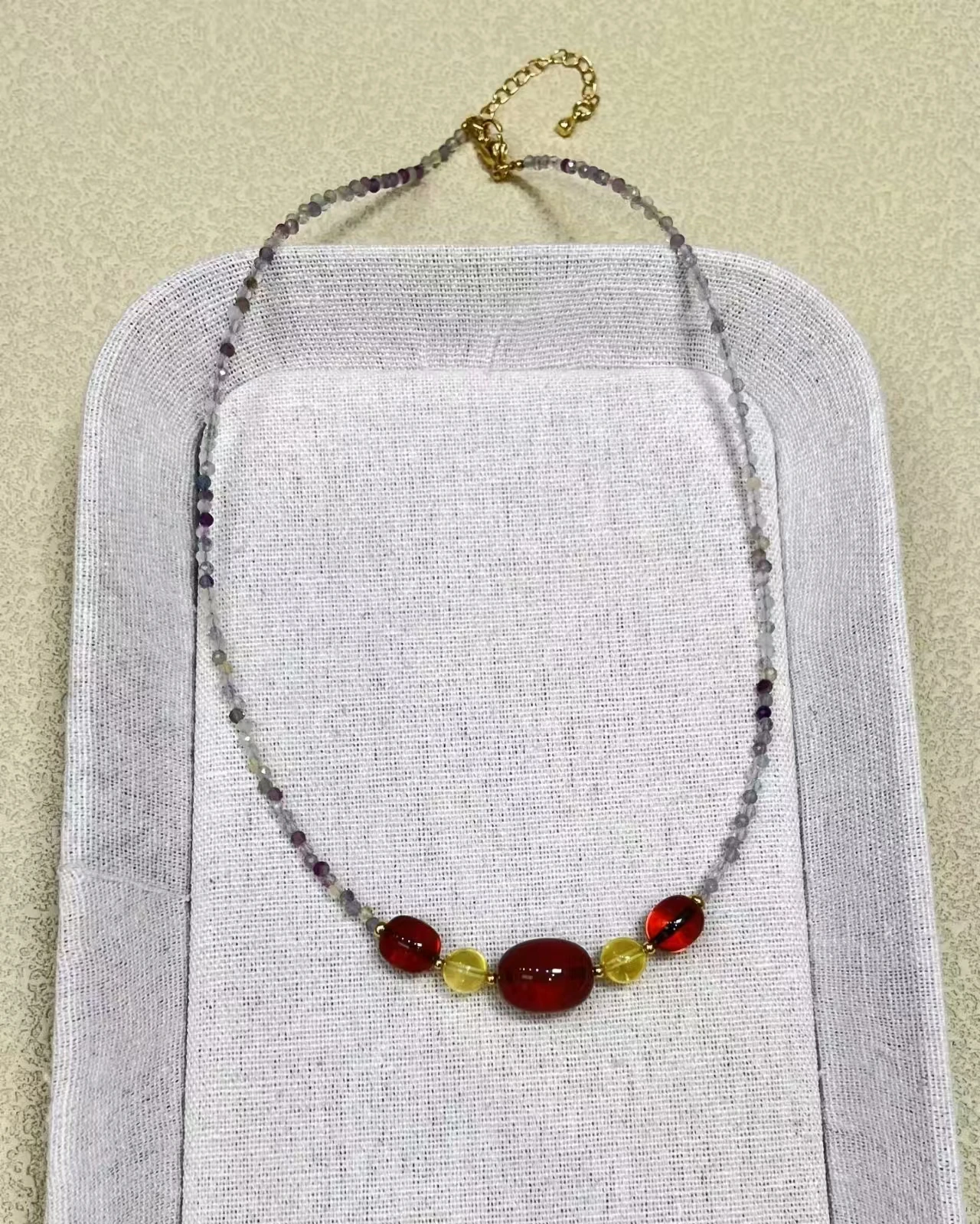 Certificated Natural Fluorite String Necklace Genuine Red Honey Yellow Amber Beaded Choker DIY Fine Jewelry Women Luxury Gifts