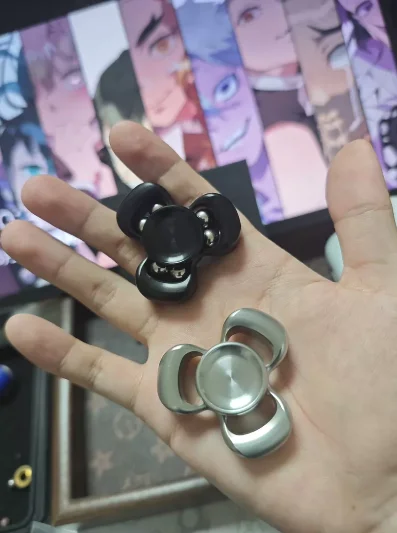 Polished Stainless Steel Horizon Fidget Spinner With Built-In Beads EDC Stress Relief Toy For Adults Daily Relax