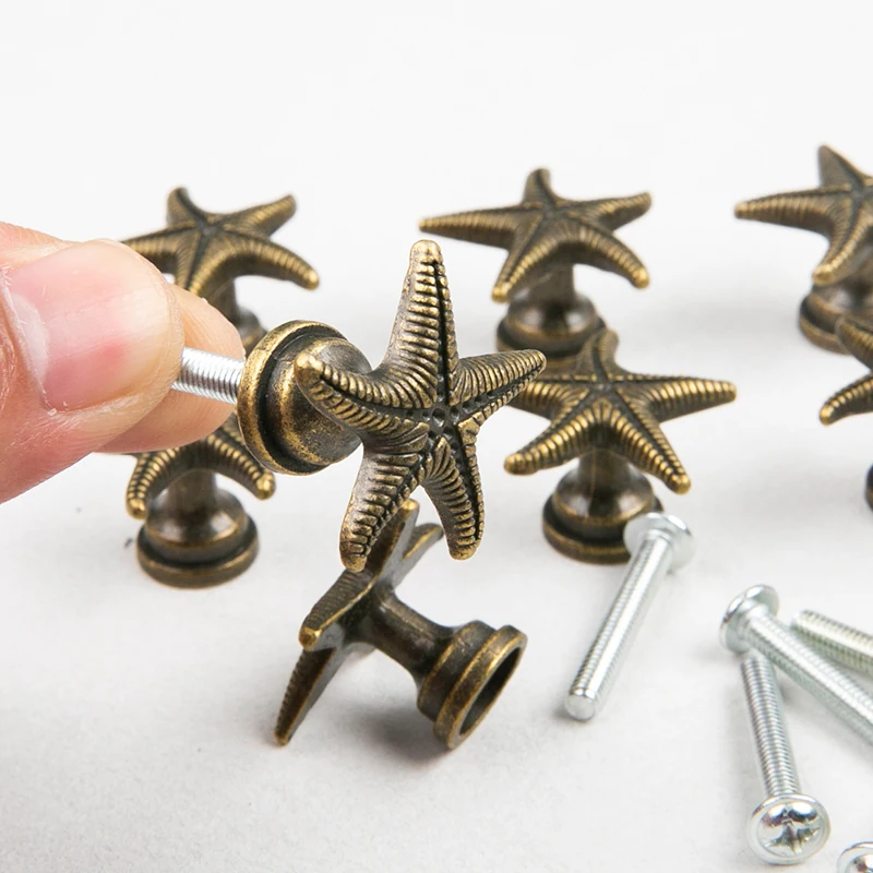 8pcs Antique Green Furniture Pulls Small Handles Suitable for Cabinet Door Drawer Pulls with Matching Screws Included