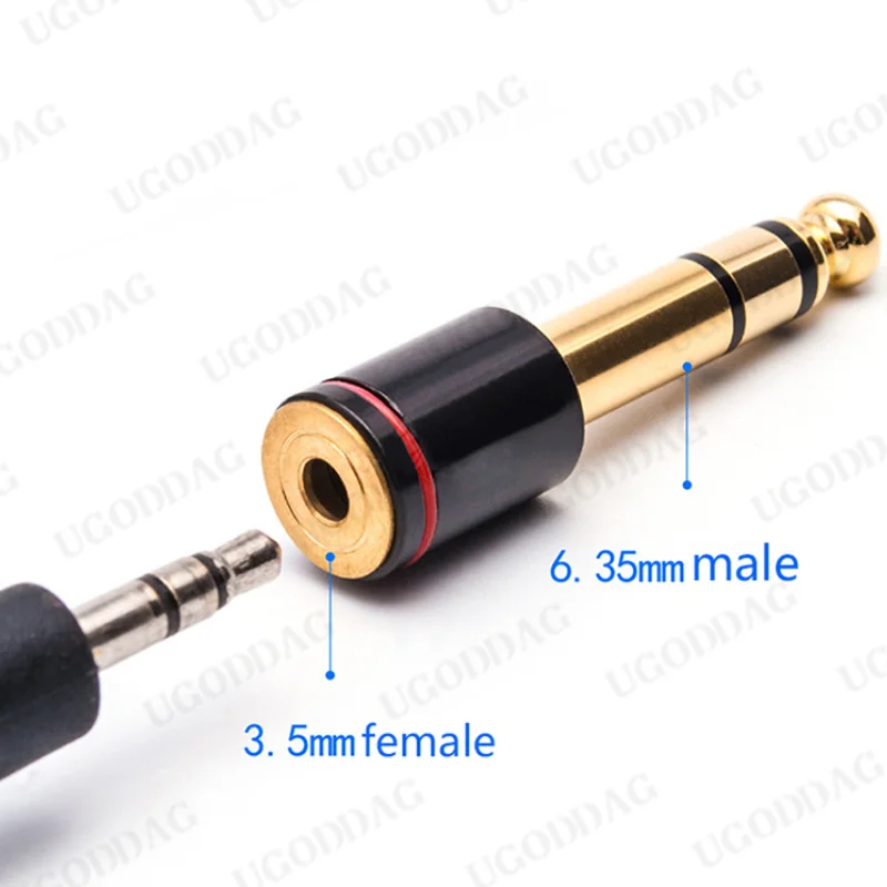 1 Pcs Durable 6.35mm 1/4 Male To 3.5mm 1/8 Female Connector Stereo Headphone Adapter Audio Jack Adapter For Aux Cable Headphone