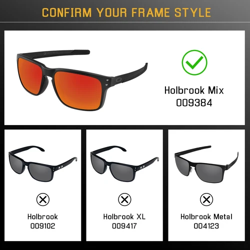 Imagen 2 del producto Lentes de repuesto polarizadas Bwake para gafas de sol Oakley Holbrook Mix OO9384, múltiples opciones