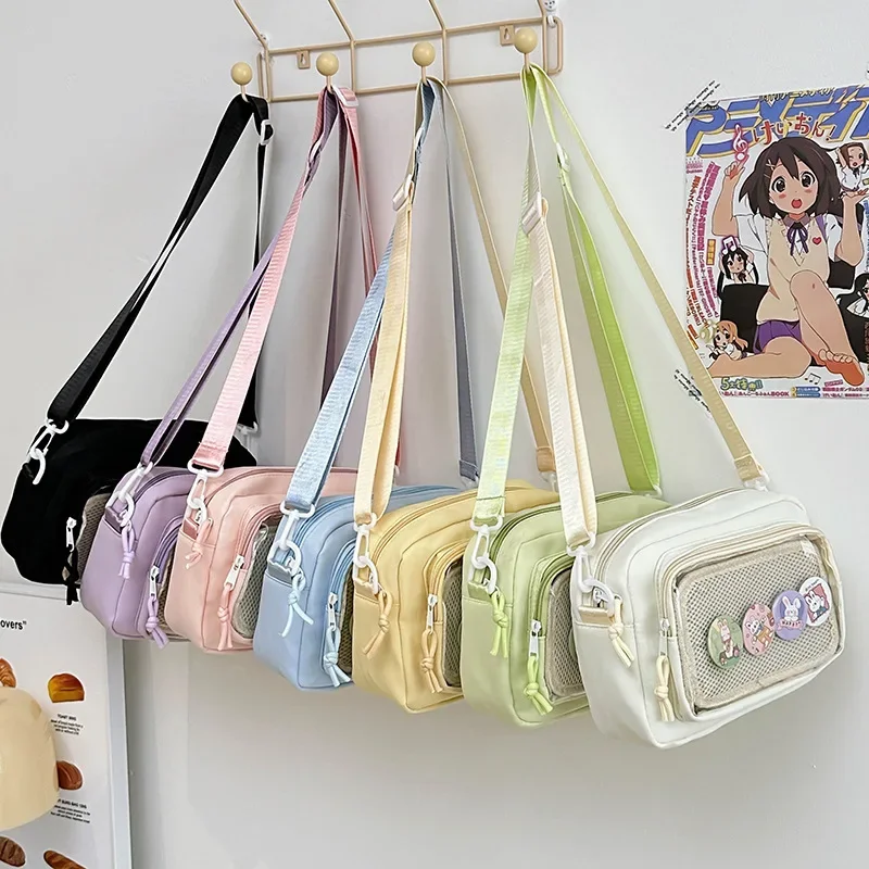 Japanese Collage Style Crossbody Bags for Women Transparent Kawaii Itabag for Dolls New 2024 Shoulder Bag Ita Bag JK Bag Bolso