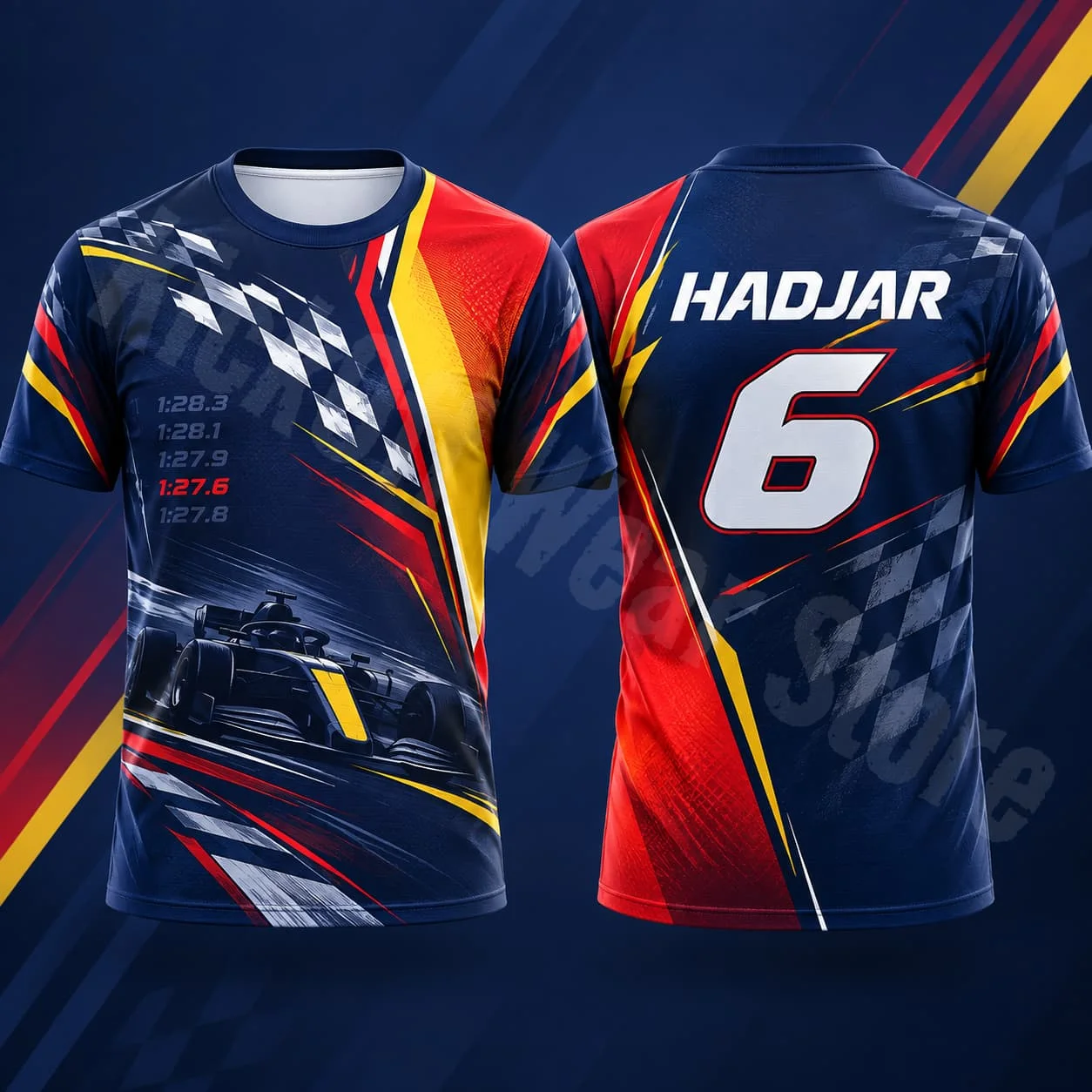 Hadjar 6 Men's T Shirt Summer Racing Graphic Tee Sport Style Casual Streetwear Motorsport Fan Clothing Unisex Men Women Gift