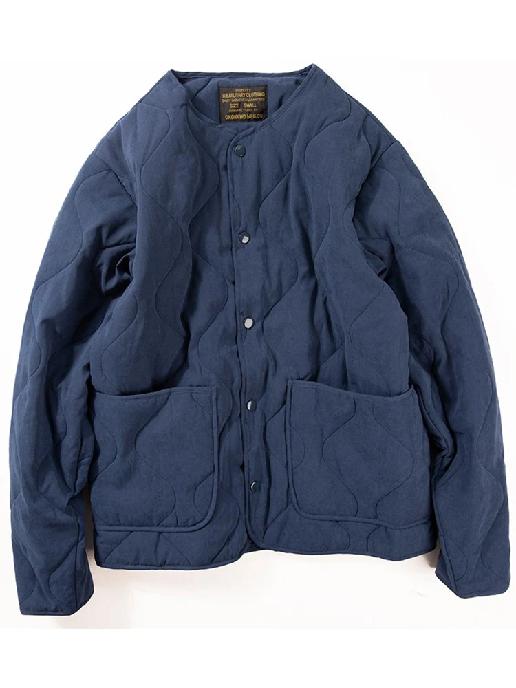 

Мужская повседневная куртка из хлопка и шелка, свободного кроя, зимнее теплое пальто, молодежная модная модель из нейлоновой ткани, на пуговицах, цветная