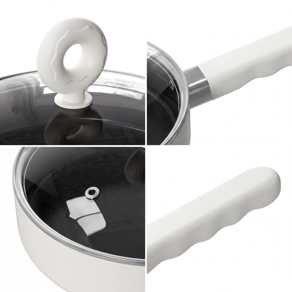 Balanced Heat Frying Pan with Nonstick Interior Smooth Handle and Transparent Lid for Gas Induction Electric Ranges