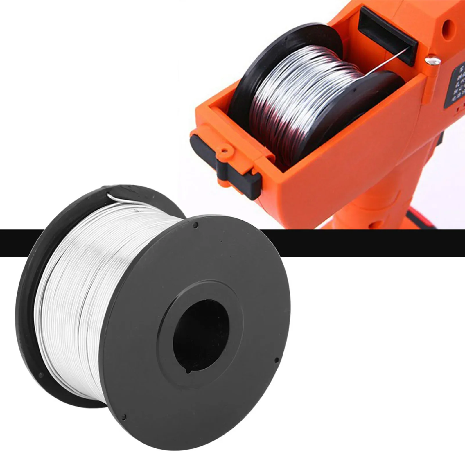 Bobina de alambre de máquina para línea de atado de barras de refuerzo, 0,8mm, 110m, alambre de acero de encuadernación automática de acero para