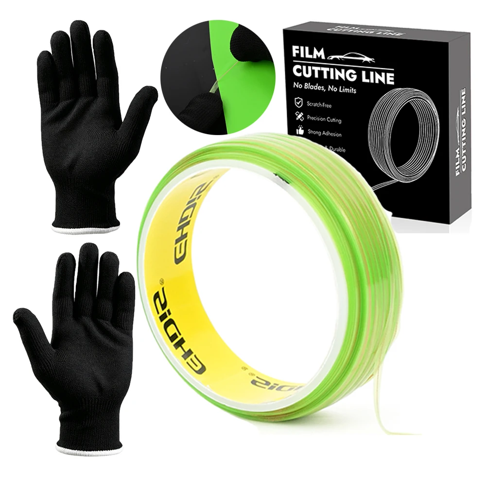 

FOSHIO 5 Meter Knifeless Tape Design Line for Vinyl Wraps Auto Color Changing Film Sticker Styling Cutting Tools with Gloves