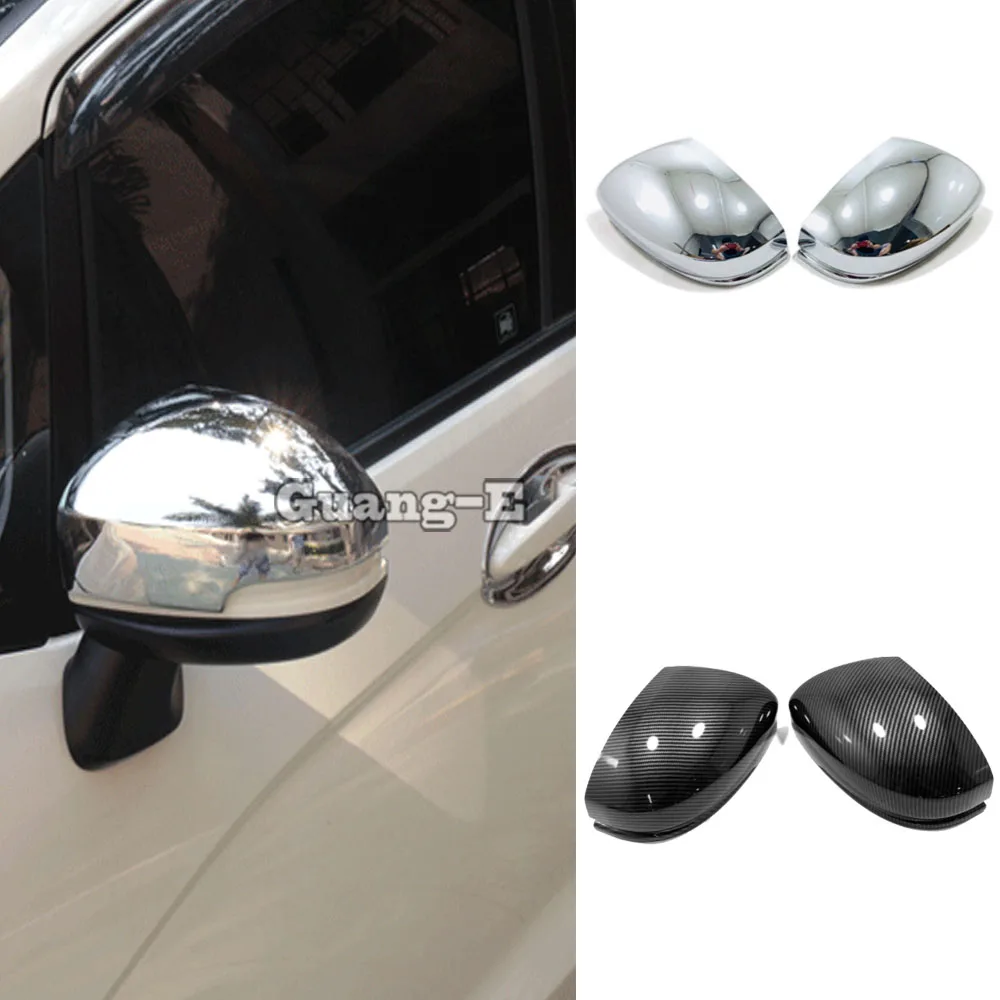 

Car Decoration Back Rear View Rearview Side Door Mirror Cover Stick Trim Frame Eyebrow For Honda Fit Jazz 2014 2015 2016