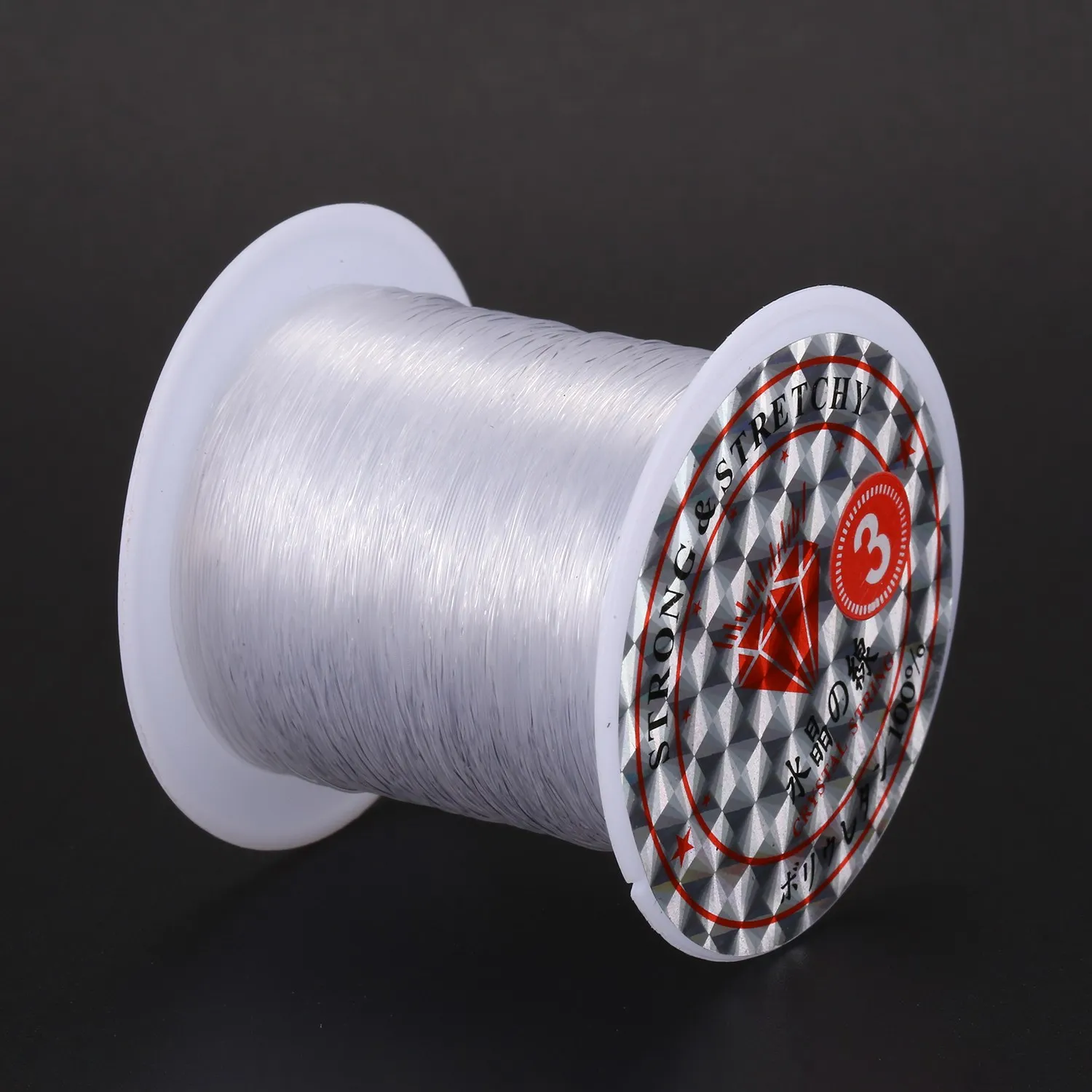 Jewelry Beading Thread 0.3mm Dia. Clear Nylon Fishing Spool 17 Lbs