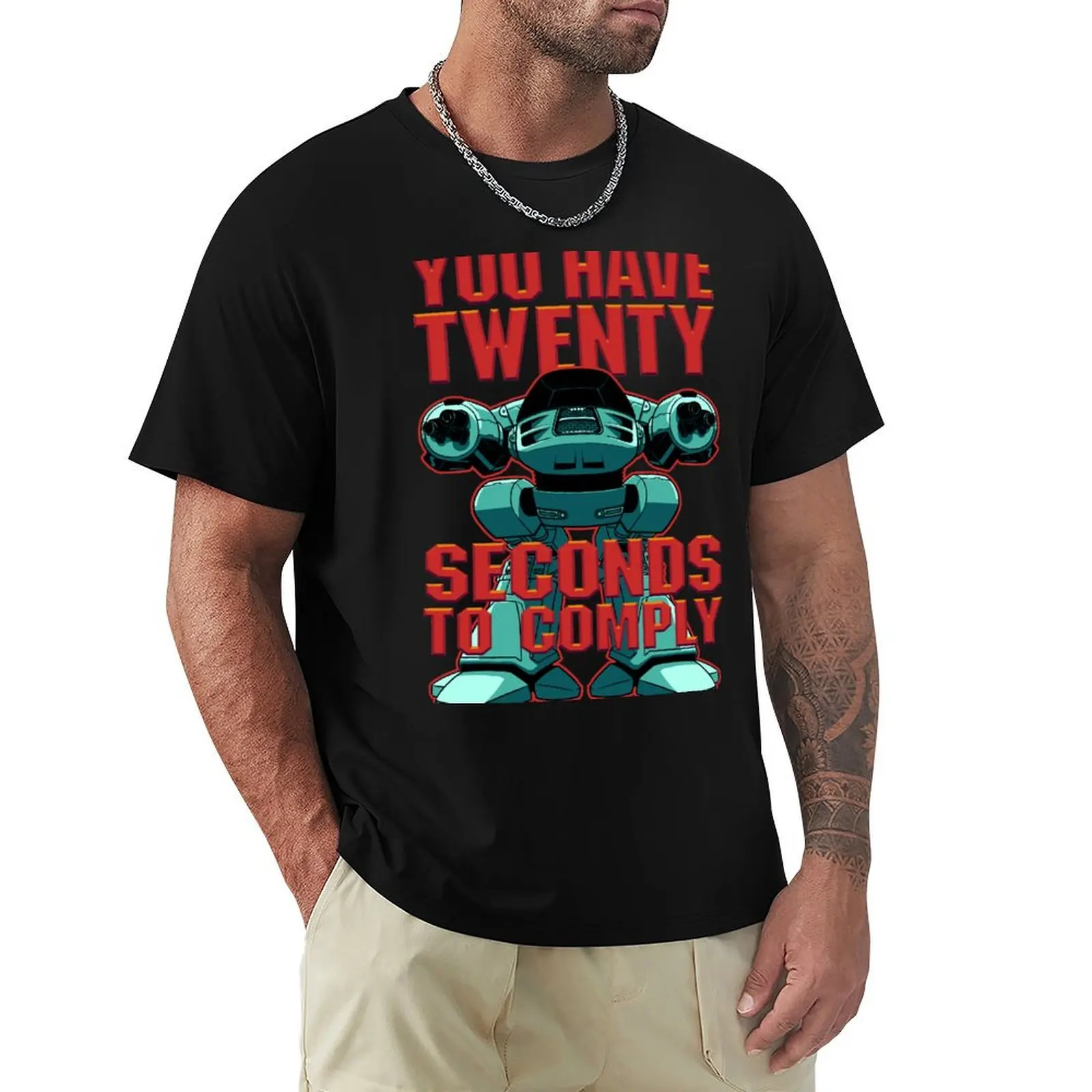 You have twenty seconds to comply! T-Shirt Retro Graphic Print T-Shirt