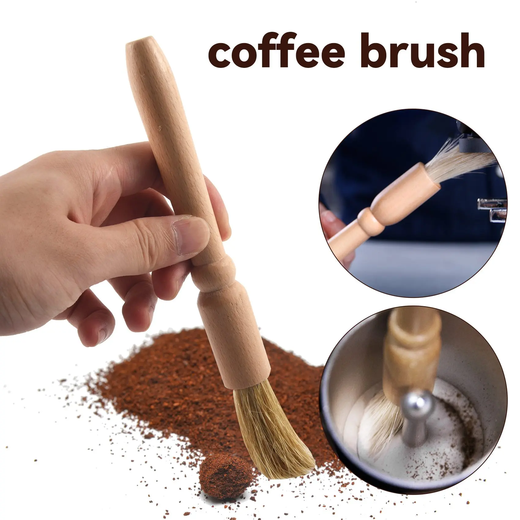 B-est 4 Pcs Coffee Machine Cleaning Set Coffee Grinder Brush Coffee Machine Group Head Cleaning Brush