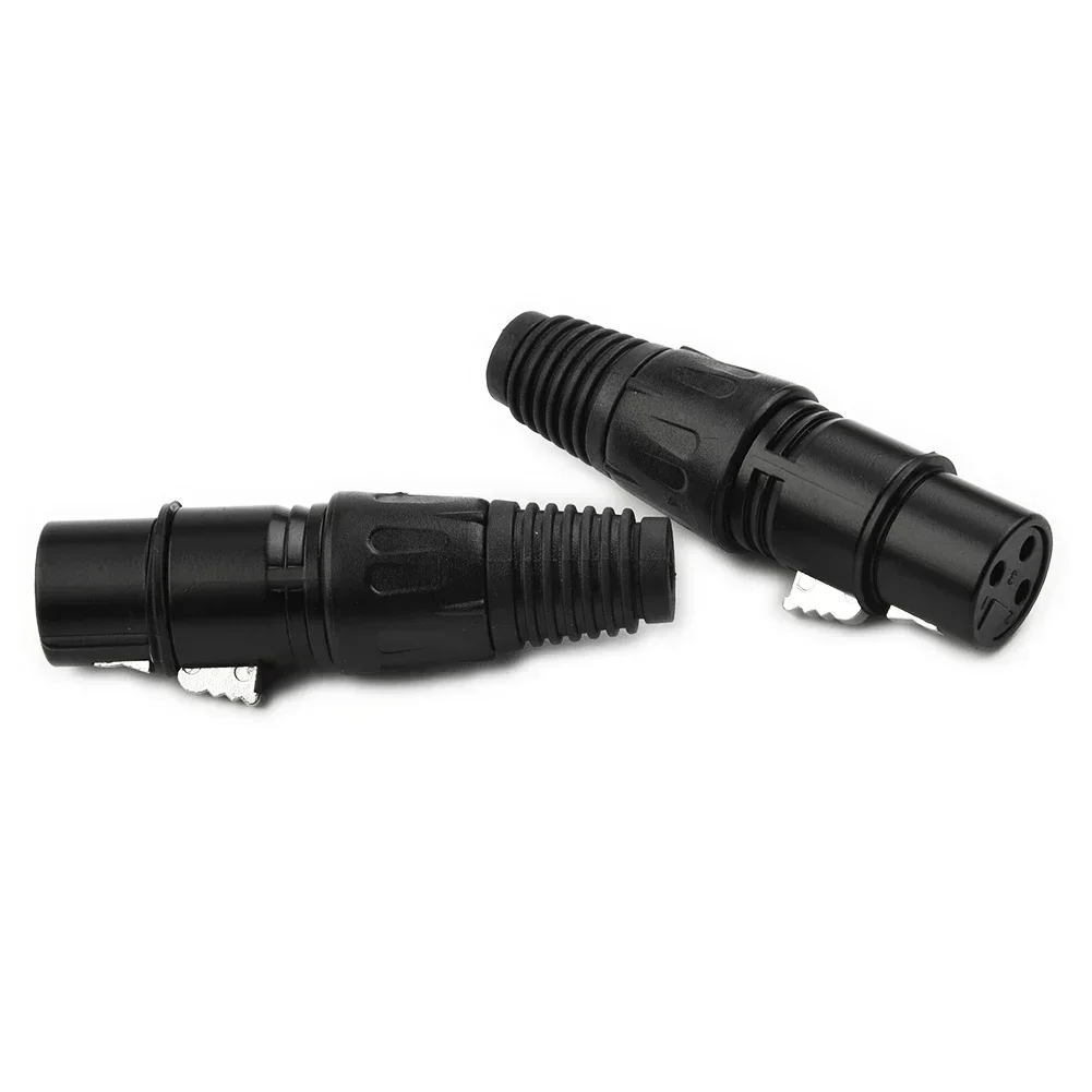 10PCS Female Connectors XLR DMX 3 Pin Audio Microphone Cable Connectors 10pcs Male  Female MIC Snake Plug Cable Adapters
