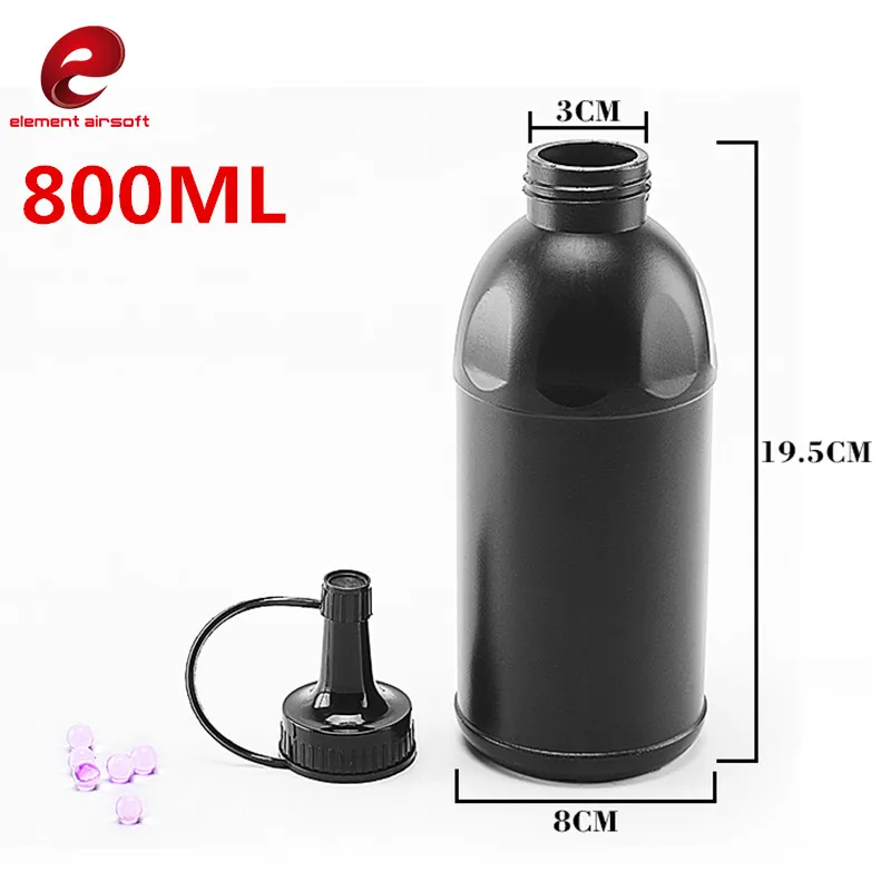 Element Airsoft-cargador BB para Paintball, botella expandible de velocidad, equipo militar de tiro, 500ML/600ML/800ML