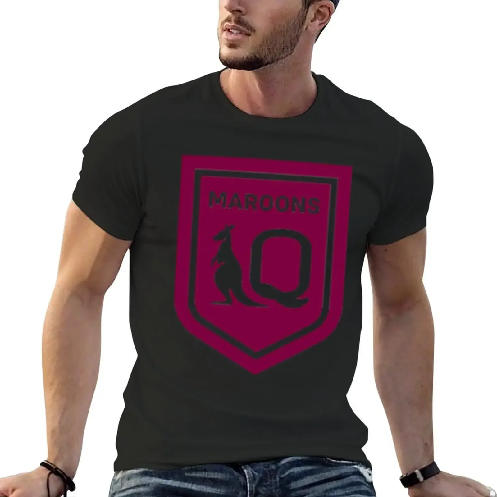 queensland maroons T-Shirt oversized graphic tee blanks vintage t shirts mens vintage t shirts