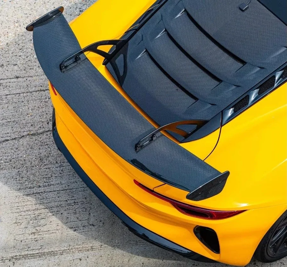 Rear Trunk Wing Dry Carbon Fiber for Lotus Emira Rear Trunk Wing GT Style Tail Wing Rear Spoiler Lip Wings
