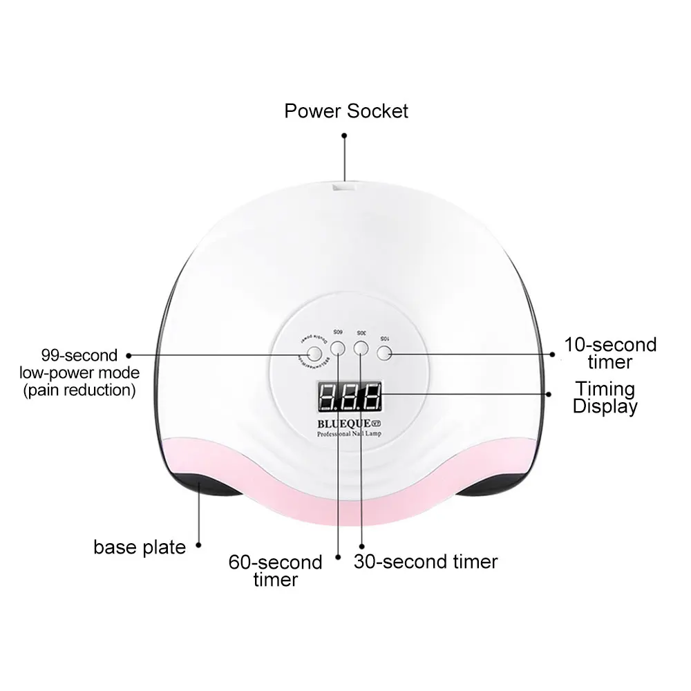 مصابيح احترافية لعلاج الأظافر بالأشعة فوق البنفسجية ، مجفف لتجفيف طلاء الجل ، معدات صالون منزلية ، V7 ، من من من نوع ww #2