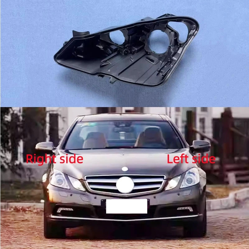 For Mercedes-Benz E-Class W207 2009 2010 2011 2012 Headlamp Base Headlight Rear shell Replace Headlight House Black rear shell