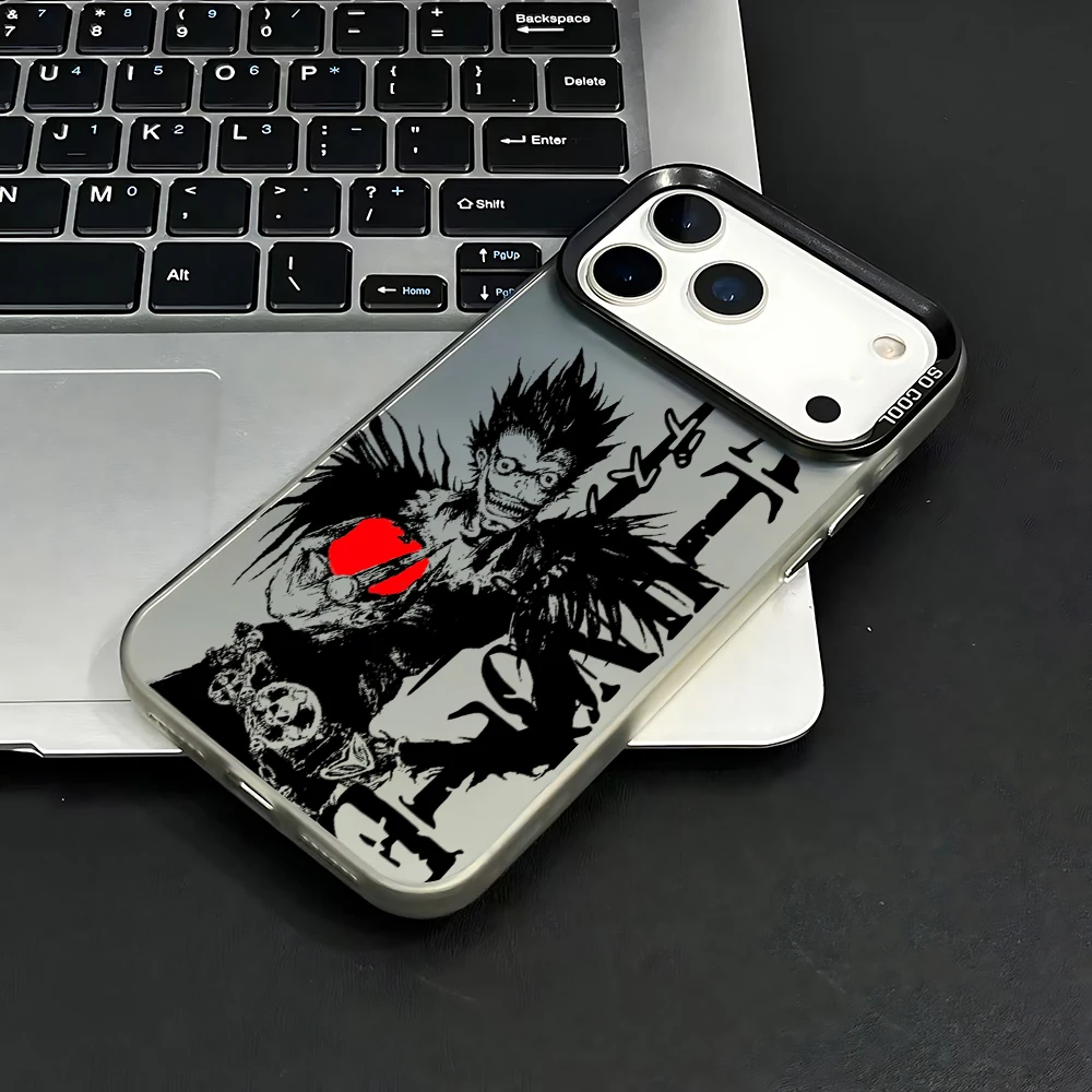 Funda de teléfono para iPhone 17 16e 16 15 14 13 12 11 mini Pro Max X XR 8 7 Air Plus, funda trasera mate anticaída, Anime Death Note
