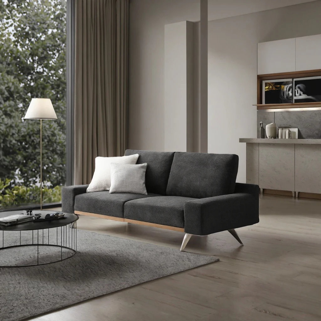Modern Japanese Style Two-Seater Sectional Sofa New Design Fabric Floor Living Room Furniture Set for Villa Apartment Hotel