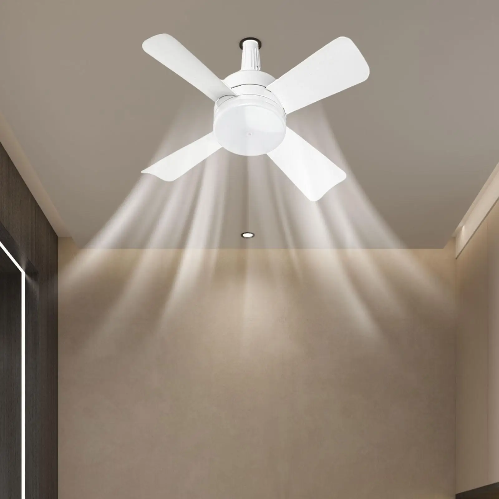 

40cm Socket Fan Light with Remote Control E27 Base for Garage Easily Install