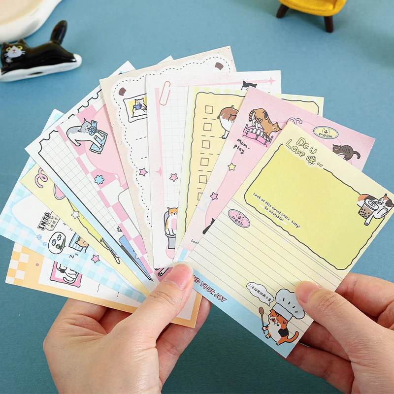 60sheets Ins Cute Cartoon Pattern Learning Notebook Message Notes DIY Scrapbooking Material School Office Supplies