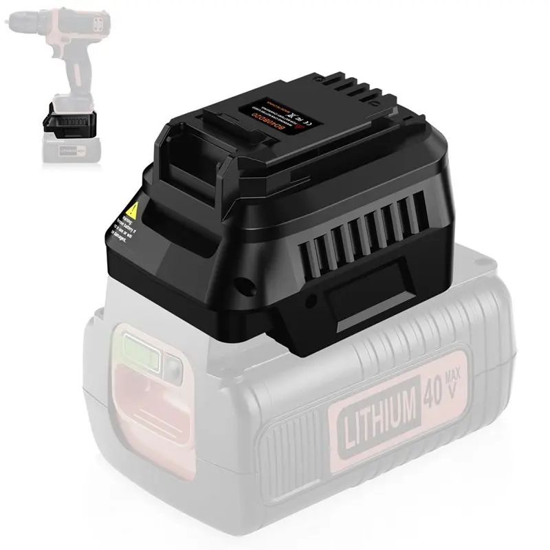 【RECOMENDAR】Adattatore batteria per batteria al litio da 40 V per Black And Decker Converti in lavorare utensili elettrici a batteria da 20 V