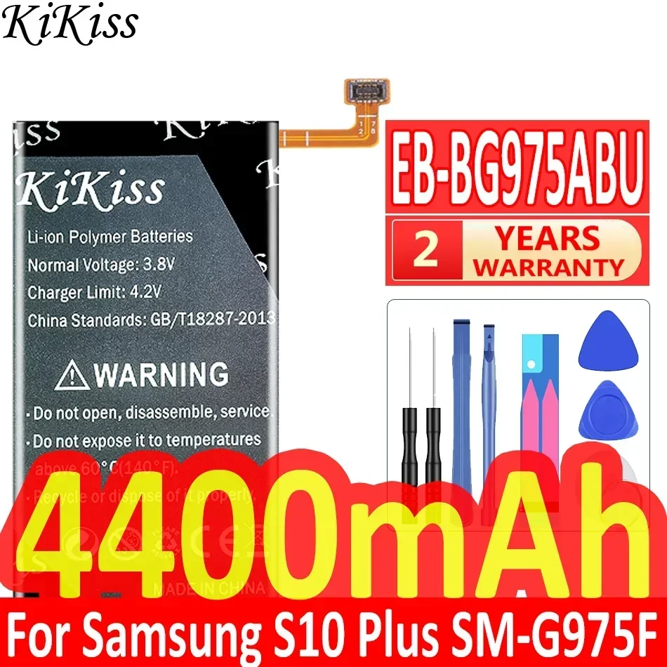 KiKiss Battery 4400mAh EB-BG975ABU For Samsung Galaxy S10 Plus S10+ S10Plus SM-G975F/DS SM-G975U/W G975W G9750