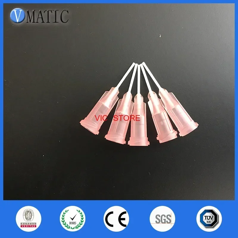 Free Shipping 100Pcs 20G Pink 0.5'' Pp Flexibility Dispensing Needle Tips 1/2 Inch