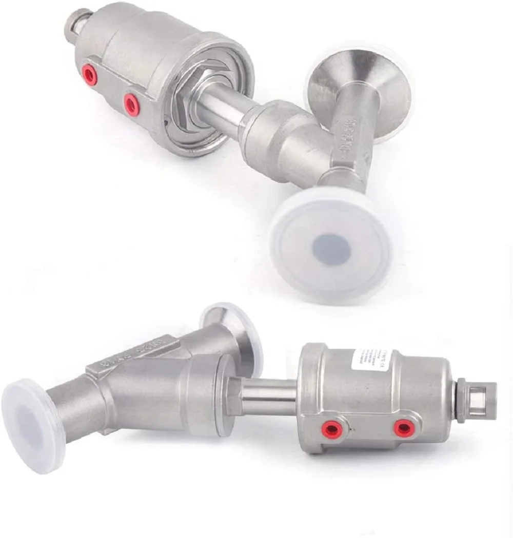 Válvula atuada pneumática da água do vapor da dupla ação do ar da válvula do assento do ângulo