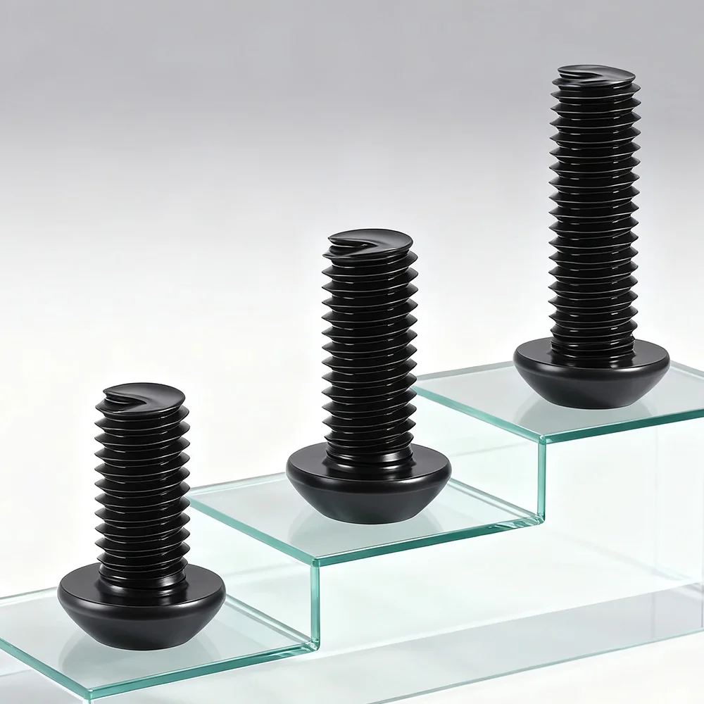 30/50/100pcs GB/T2672 Round Head Six-Lobe Torx Screw Bolt M2 M2.5 M3 M4 10.9 Grade Black Carbon Steel Torx Bolts