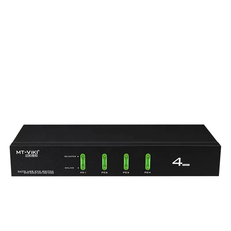 Automatic Usb Vga 4 Port Kvm Switch With Audio Output