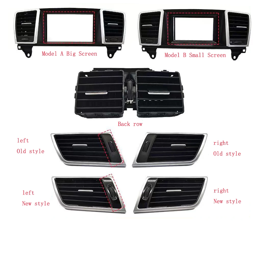 

For Mercedes Benz ML GL GLS GLE W166 Left Right 16683000542A17 Front Rear Console Central Air Conditioner AC Vent Grille