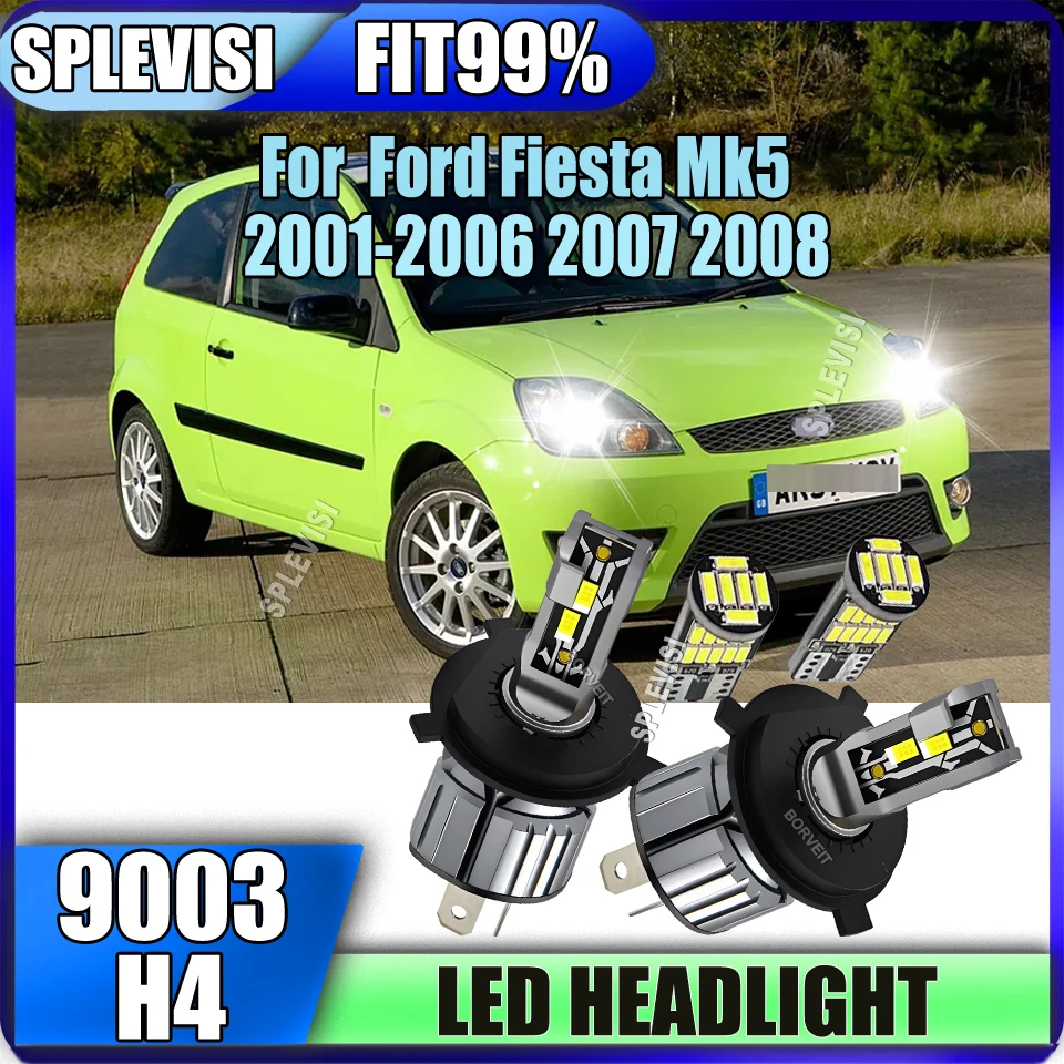 

High-Quality & High Brightness H4 LED 6000K Car Headlight Bulbs For Ford Fiesta Mk5 2001 2002 2003 2004 2005 2006 2007 2008