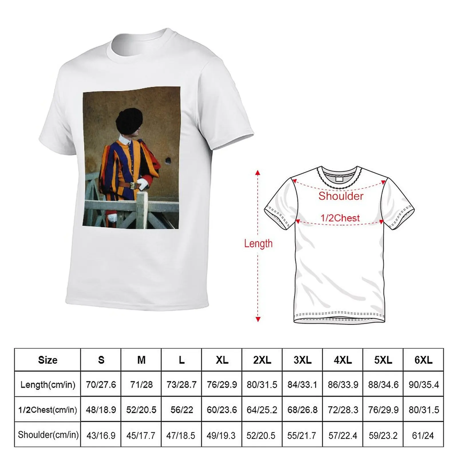 Vatican Guard Rome Italy T-Shirt Minimal Art Print T-Shirt