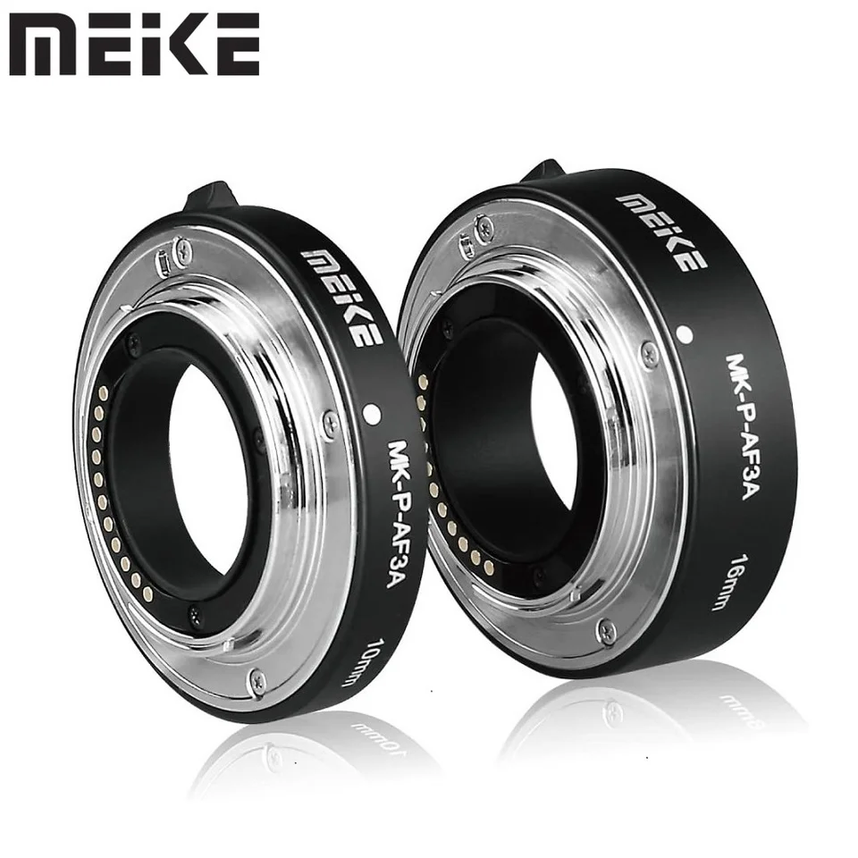 Meike MK-P-AF3A Anillo de extensión macro con enfoque automático para Panasonic Olympus M4/3 E-P5 E-M1 E-M5 E-M10 Mark II III E-PL5 E-PL6 G9