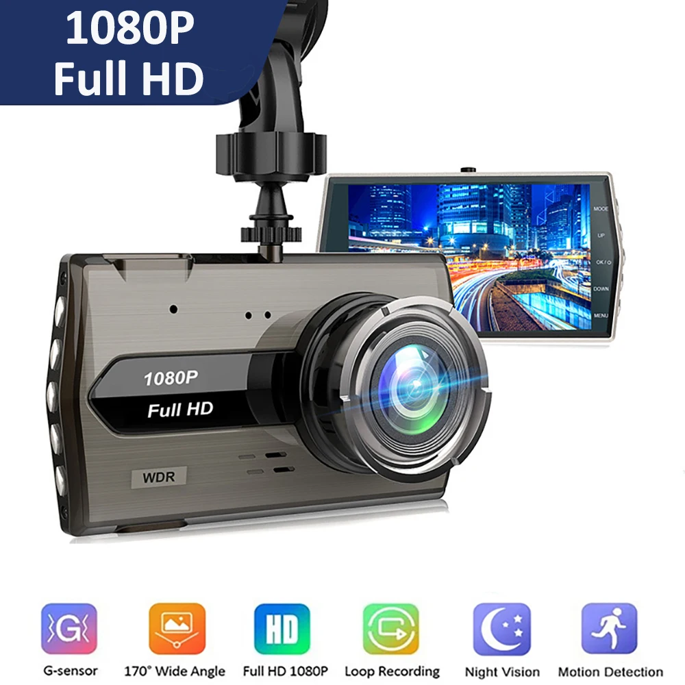 

Автомобильный видеорегистратор 1080P Full HD с камерой заднего вида
