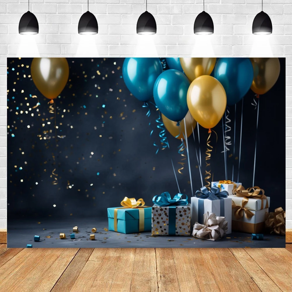 Happy Birthday Party Backdrop Balloons Newborn Baby Shower Custom Photography Background Decor Banner Poster Photostudio Props