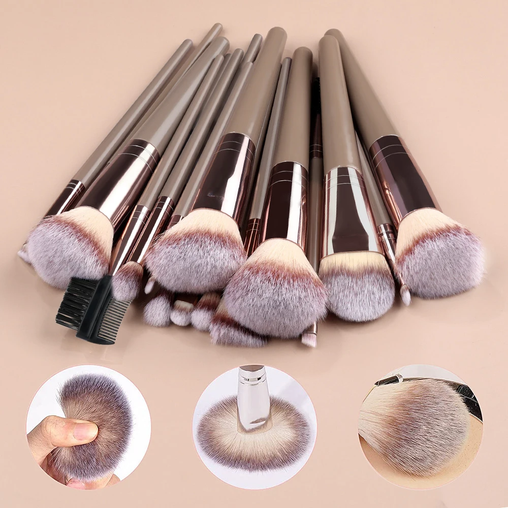 3-20Pcs Make-Up Pinsel Set Professionelle Kosmetische Erröten Highlighter Foundation Pulver Concealer Lidschatten Kit Schönheit Make-Up-Tools