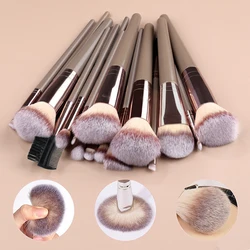 Escovas de maquiagem profissional Set, Fundação, Cílios, Sobrancelha, Sombra, Escova Cosmética Ferramenta, Presente Ideal, 1 Pc, 10 Pcs, 15 Pcs, 18 Pcs, 20Pcs