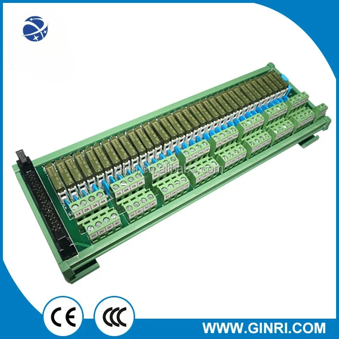 GINRI JR-B32PC-F/24VDC slim din rail mount dc24v 32 channel relay modules din rail plc relay board