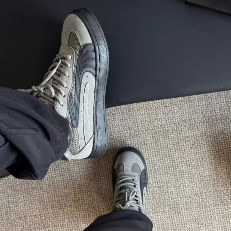 أحذية قماشية رجالية 2025 ربيع الخريف جديد خفيفة الوزن مريحة أحذية رسمية غير رسمية في الهواء الطلق عدم الانزلاق أزياء من الدانتل يصل أحذية رياضية #3