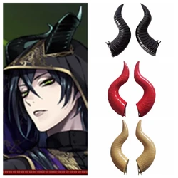 Black/Red/Gloden Devil Horn Hairclips for Halloween Costume Horn Prop Headwear Anime Cosplay Accessories